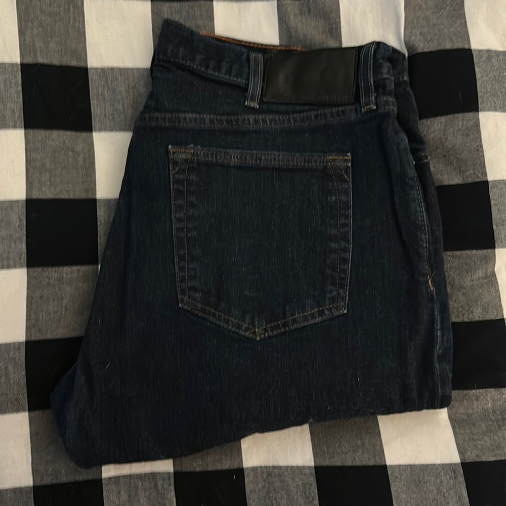 Straight fit blue jeans